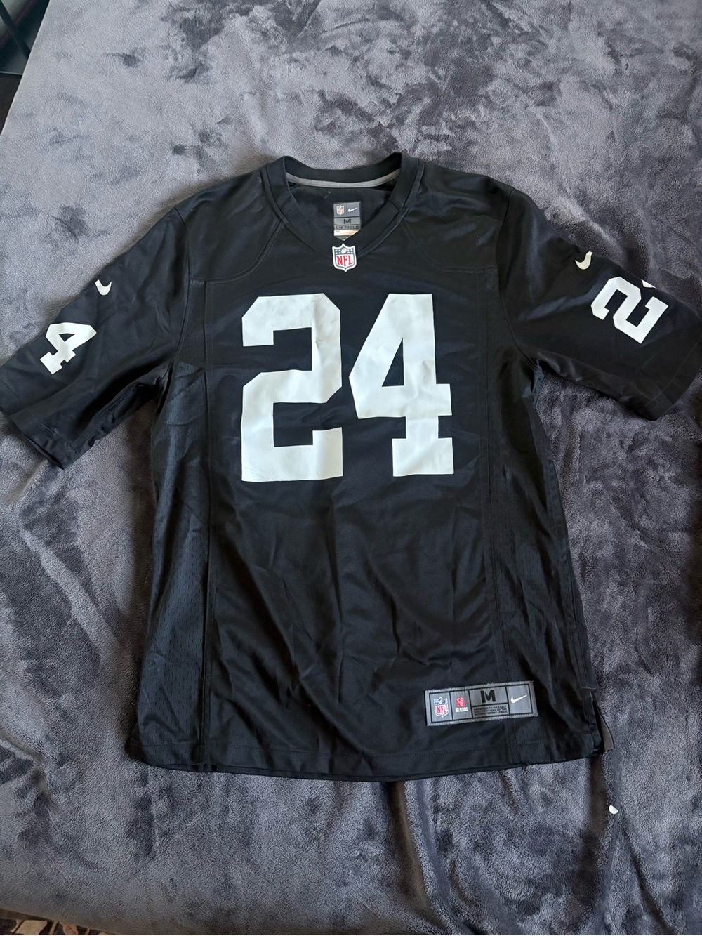 Nike Marshawn Lynch NFL  Men’s Black #24 Jersey